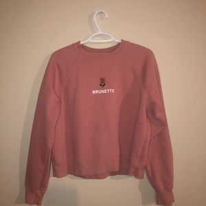 Pink Rose Brunette the Label Sweater